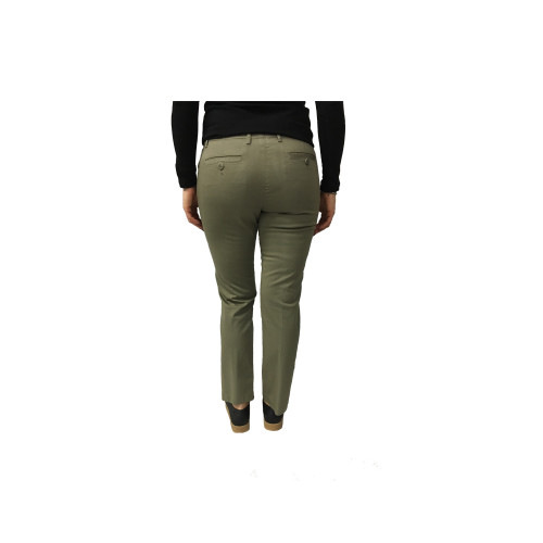 ASPESI pants mod woman H105 military color 98% cotton 2% elastane