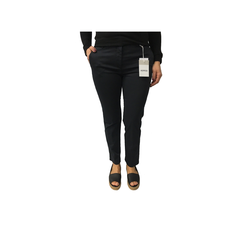 ASPESI pants mod woman H105 blue color 98% cotton 2% elastane