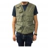 ASPESI gilet uomo colore kaki multitasche  modello UMARELL I706 9974 65% poliestere 35%poliammide