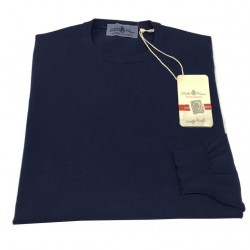 DELLA CIANA maglia uomo girocollo blu chiaro 100% cotone MADE IN ITALY