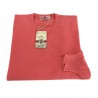 DELLA CIANA man crew neck sweater, coral color 100% cotton MADE IN ITALY