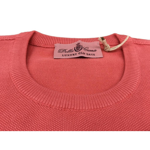 DELLA CIANA maglia uomo girocollo colore corallo 100% cotone MADE IN ITALY