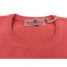 DELLA CIANA man crew neck sweater, coral color 100% cotton MADE IN ITALY