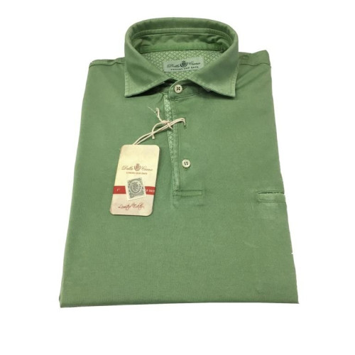 DELLA CIANA polo uomo mezza manica con taschino mod 71/47613L verde chiaro 100% cotone