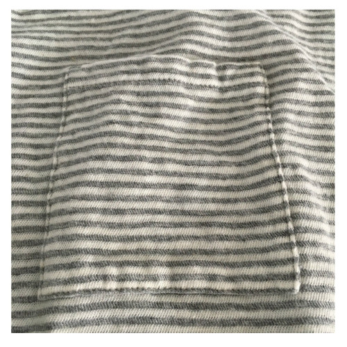 ASPESI t-shirt in gray / white striped, gray fabric, 100% cotton MADE IN ITALY