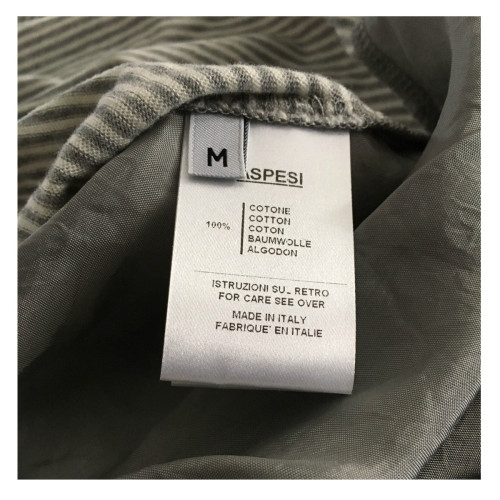 ASPESI t-shirt in gray / white striped, gray fabric, 100% cotton MADE IN ITALY