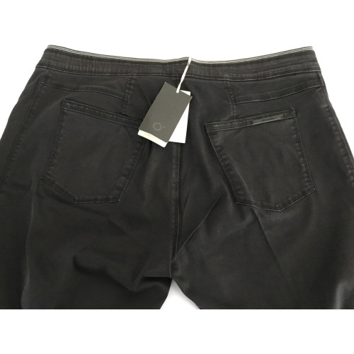 ELENA MIRO' pantalone donna con elastico nero con lavaggio used