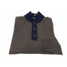 DELLA CIANA maglia uomo con bottoni moro/blu 80% lana 20% cashmere MADE IN ITALY