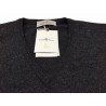 DELLA CIANA maglia uomo a V antracite 80% lana 20% cashmere MADE IN ITALY 