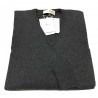 DELLA CIANA  knit man to V Anthracite 80% wool 20% cashmere slim fit MADE IN ITALY