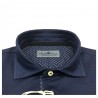 DELLA CIANA polo uomo mezza manica con taschino mod 71/47613L blu 100% cotone