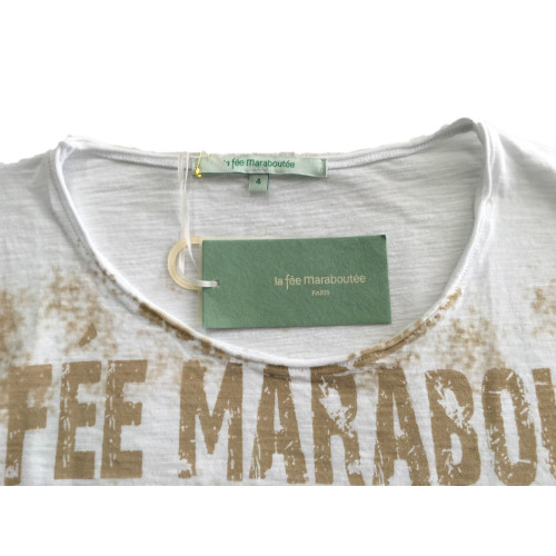 LA FEE MARABOUTE t-shirt half-sleeve white women 100% cotton MADE IN ITALY