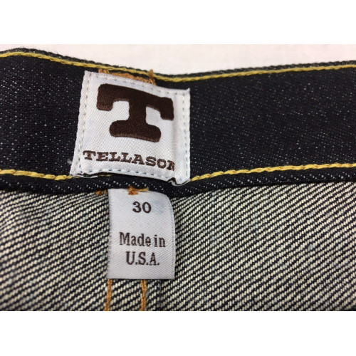 TELLASON jeans man mod 101.03 LADBROKE GROVE SLIME TAPERED CONE MILLS WHITE OAK