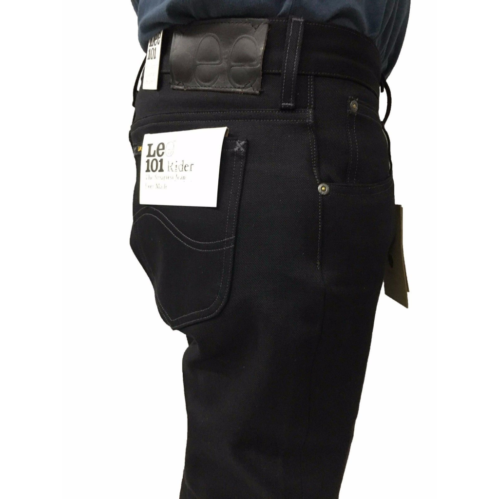 LEE 101 jeans uomo mod RIDER nero cimosato L9665941 100% cotone con zip LEE 101 jeans uomo mod RIDER nero cimosato L9665941 100% cotone con zip