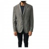 L.B.M 1911 giacca uomo sfoderata blu chiaro, tessuto operato, 100% cotone regular slim