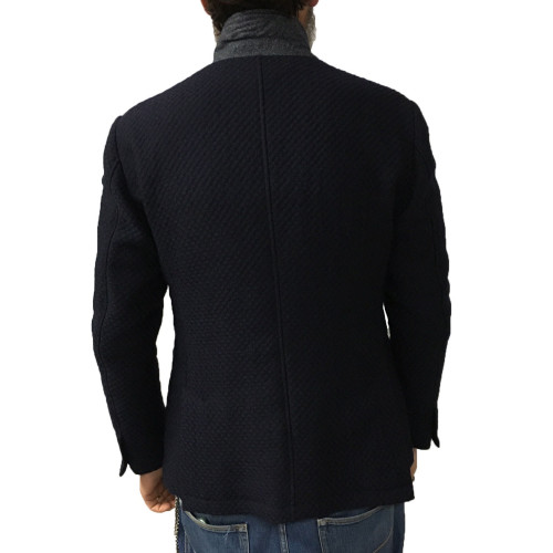 ROYAL ROW man jacket, fancy blue, domestic aviation lightly padded 100% wool MADE IN ITALY