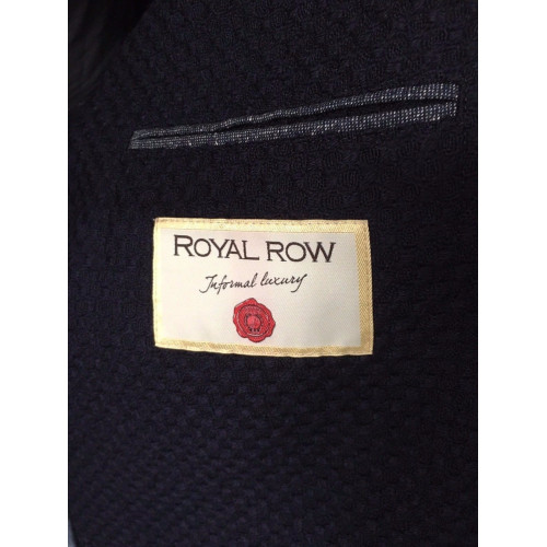 ROYAL ROW giacca uomo, colore blu operata, interno avio leggermente imbottita 100% lana MADE IN ITALY