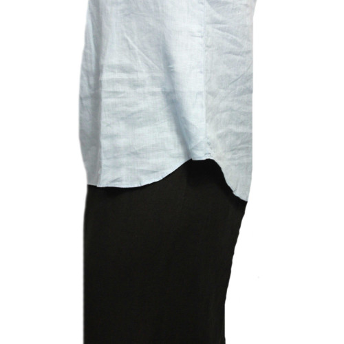 ASPESI camicia donna celeste  manica lunga mod H702 C195 100% lino