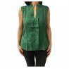  ASPESI Sleeveless Green shirt mod H805 C195 100% linen