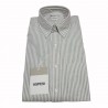  ASPESI  man shirt mod B.D.MAGRA white  gray line 100% cotton