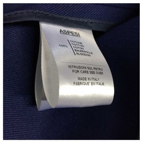 ASPESI giacca uomo blu chiaro sfoderata mod CJ74 6268 100% cotone MADE IN ITALY