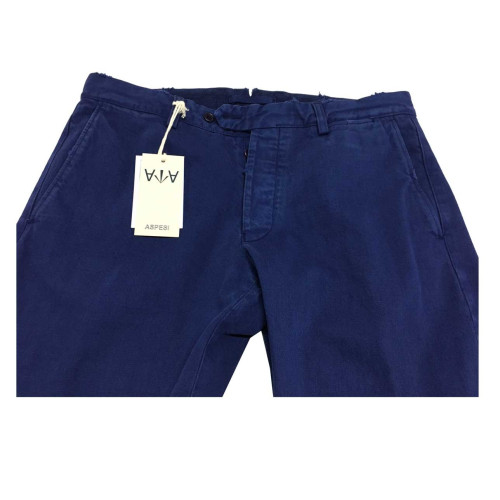 ASPESI pantalone uomo blu chiaro con usure mod HERMAN SLIM CP61 F246R3  100% cotone MADE IN ITALY