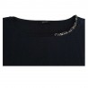 ELENA MIRO' maglia donna blu con applicazioni 60% viscosa 40% cotone