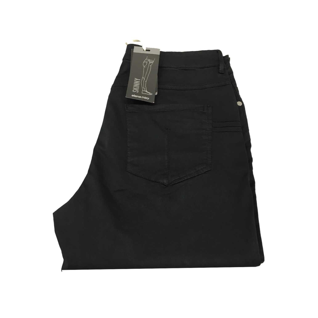ELENA MIRO' pantalone donna nero mod. jeans cotone leggero vestibilità Skinny