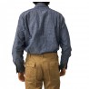 MANIFATTURA CECCARELLI camicia uomo chambray blu mod 703 QA 45%cotone 55%lino