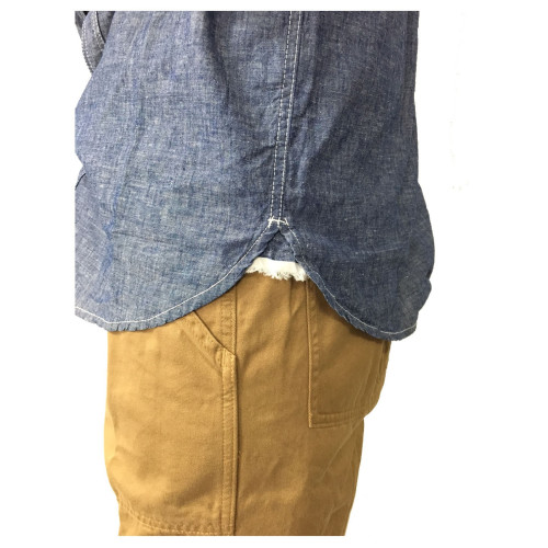 MANIFATTURA CECCARELLI camicia uomo chambray blu mod 703 QA 45%cotone 55%lino