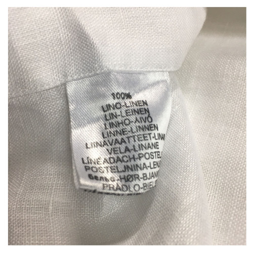 ICON LAB 1961 camicia uomo bianca manica lunga 100% lino vestibiità slim
