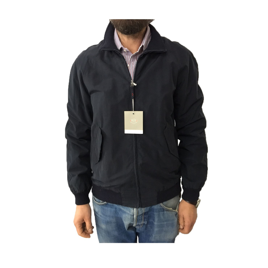 FLY3 giubbino blu foderato bianco 63%cotone 37% nylon interno 100% cotone FLY3 giubbino blu foderato bianco 63%cotone 37% nylon interno 100% cotone