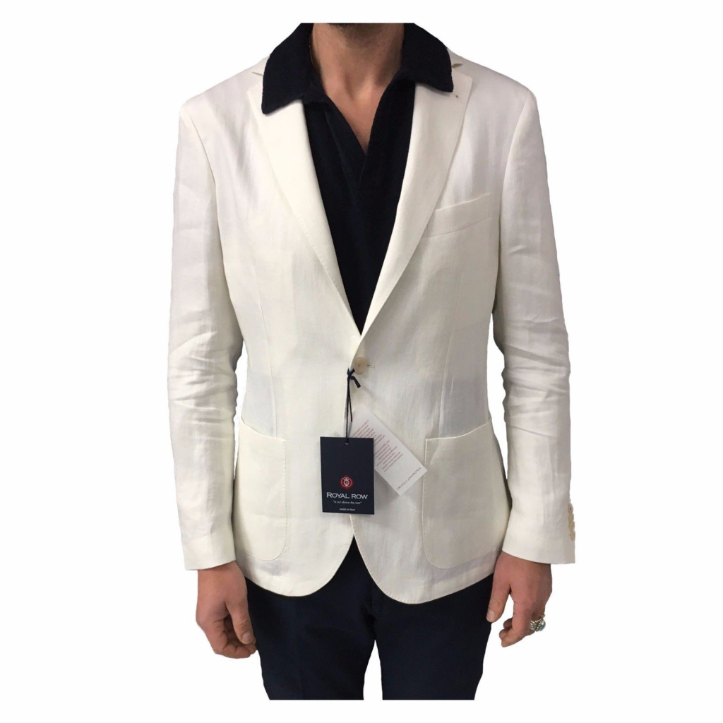 ROYAL ROW men's unlined jacket mod LONDON G90S slim fit 100% linen