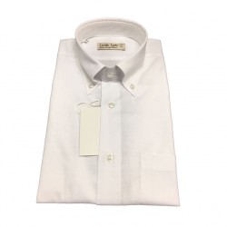 ICON LAB 1961 camicia uomo mezza manica bianco fiammato cotone vest. regolare