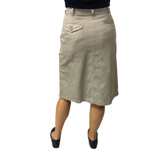 ASPESI high waist woman skirt H507 F207 61% cotton 39% linen MADE IN ITALY