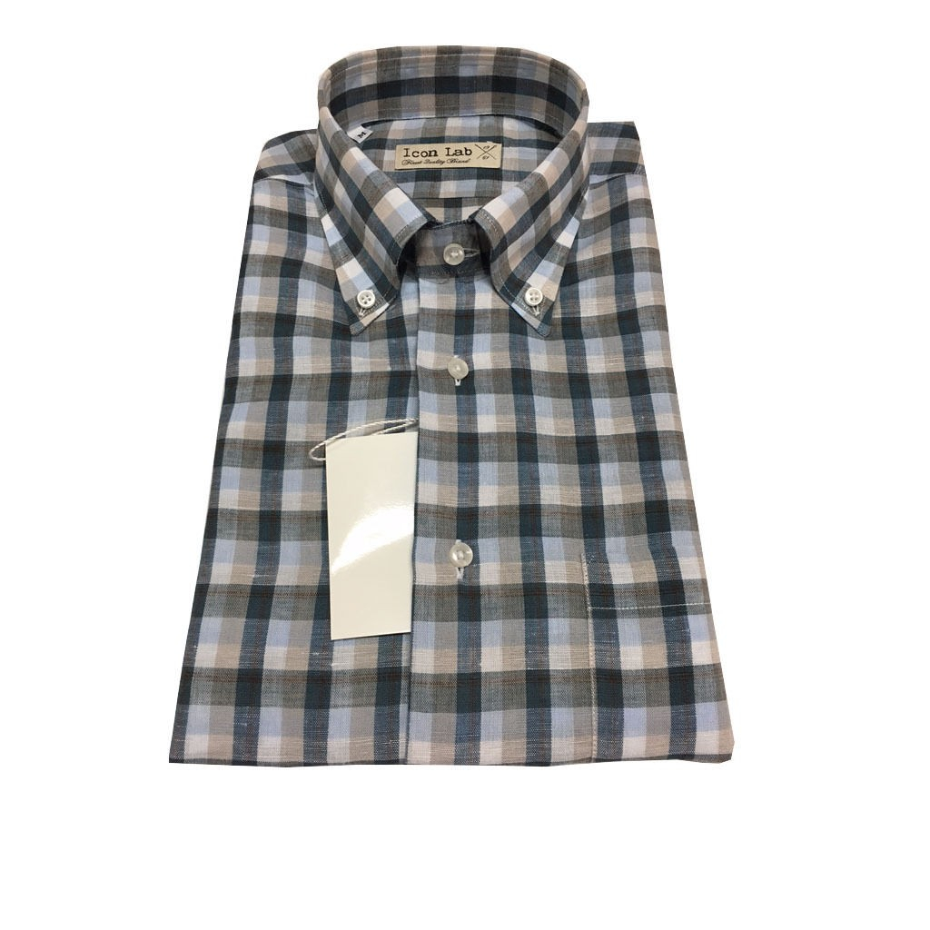 ICON LAB 1961 shirt man half sleeve 100% cotton 