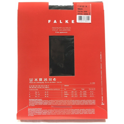 FALKE top hold ups  with black line mod 42084 74% polyamide 26% elastane