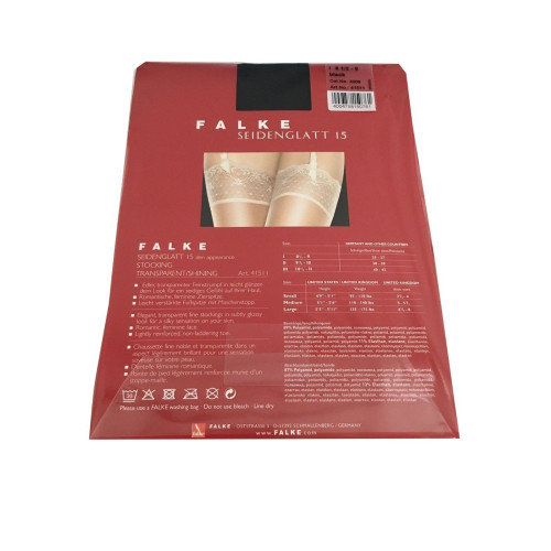 FALKE black top hold ups for suspender beit 89% polyamide 11% elastane