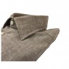 ICON LAB 1961 camicia uomo moro fiammato manica lunga 100% lino regular slim asola colorata