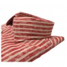 ICON LAB 1961 camicia uomo righe rosso/beige 50% lino 50% cotone REGULAR SLIM