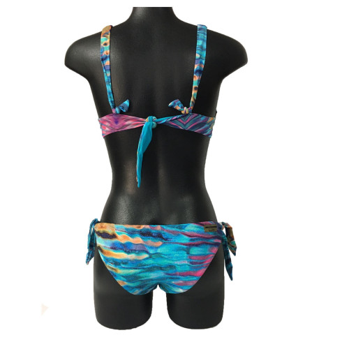 MISS BIKINI DE LUXE costume bikini push-up donna mod 1748C/RIAZ 74% poliammide