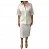 ELENA MIRÒ white woman skirt with elastic 96% cotton 4% elastane