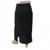 ELENA MIRO' black skirt woman  100% linen