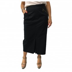 ELENA MIRO' woman skirt black length: 85 cm  MADE IN ITALY