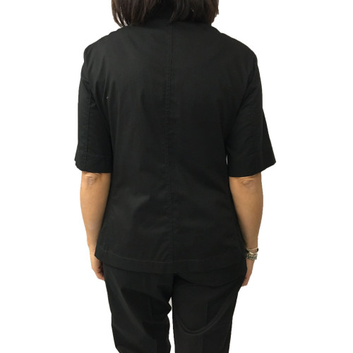 Modifica: ELENA MIRÒ Black jacket unlined woman jacket 97% cotton 3% elastane