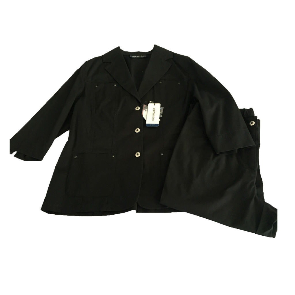 ELENA MIRO' completo donna pantalone cotone sfoderato + giacca manica 3/4 ELENA MIRO' completo donna pantalone cotone sfoderato + giacca manica 3/4