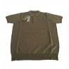 FERRANTE polo man half sleeve brown/gray  100% cotton MADE IN ITALY