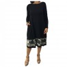 TADASHI black dress with inserts 95% cotton 5% elastane MADE IN ITALY