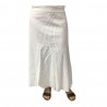 PERSONA by Marina Rinaldi white woman skirt with ecru applications, model LENTINA 100% cotton