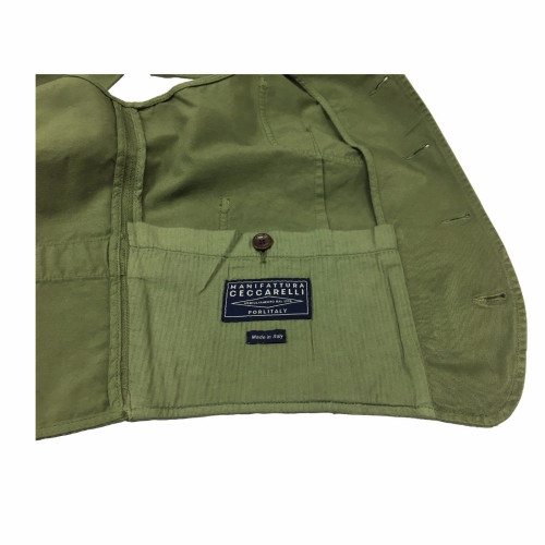 MANIFATTURA CECCARELLI men's vest green 6908 100% cotone MADE IN ITALY